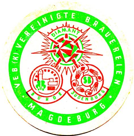 magdeburg md-st brde gemein 2a (rund215--veb k vereinigte-grnrot)